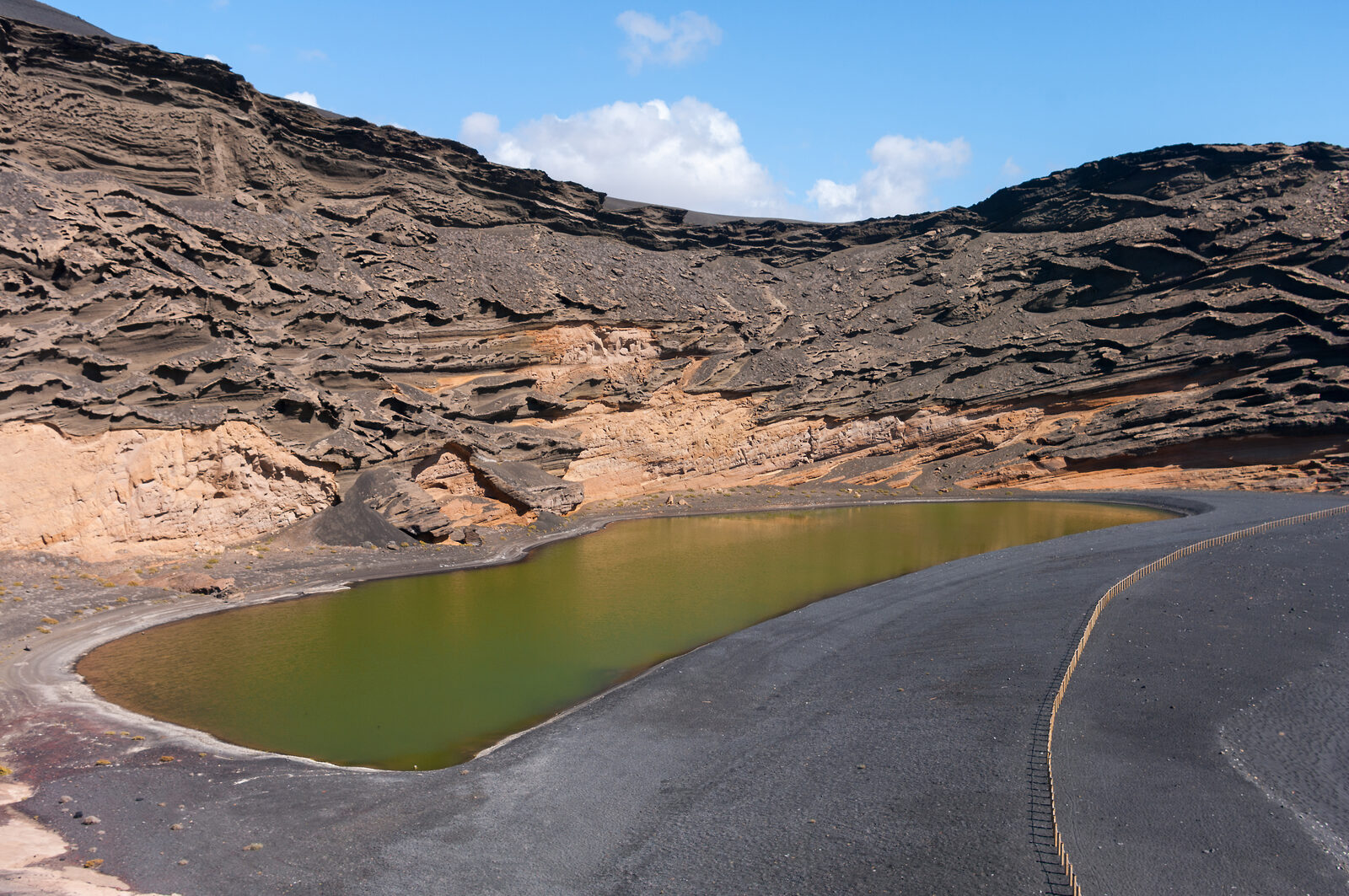 Lagune verte du Charco de los Clicos à El Golfo, Lanzarote